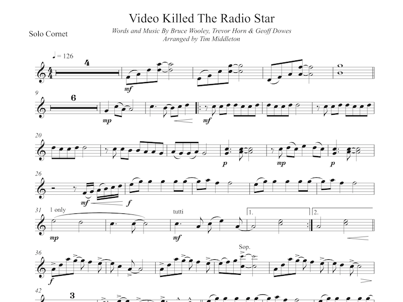 Video Killed The Radio Star (Brass Band)