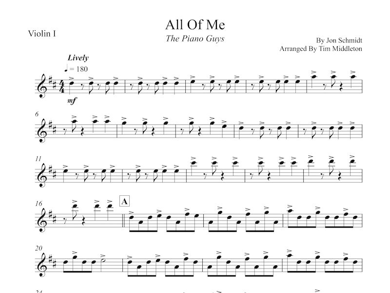 An energetic arrangement of the Piano Guys classic Piano Solo by Jon Schmidt.